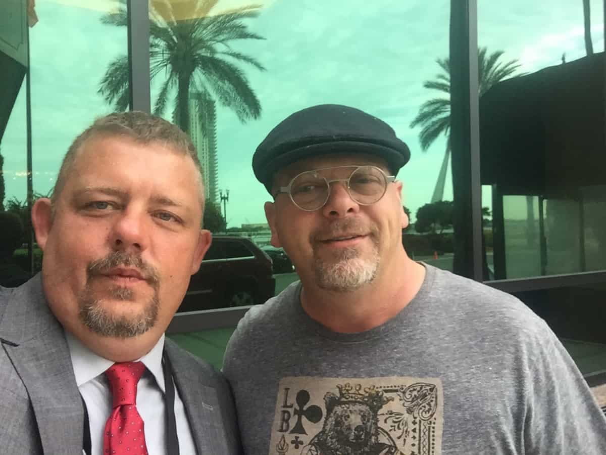 Tim Johnson with Rick Harrison (Pawn Stars)