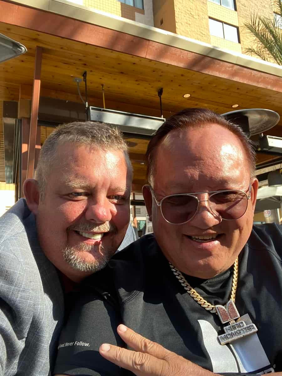 Tim Johnson with Noel Lee (Founder & CEO of Monster Inc.)