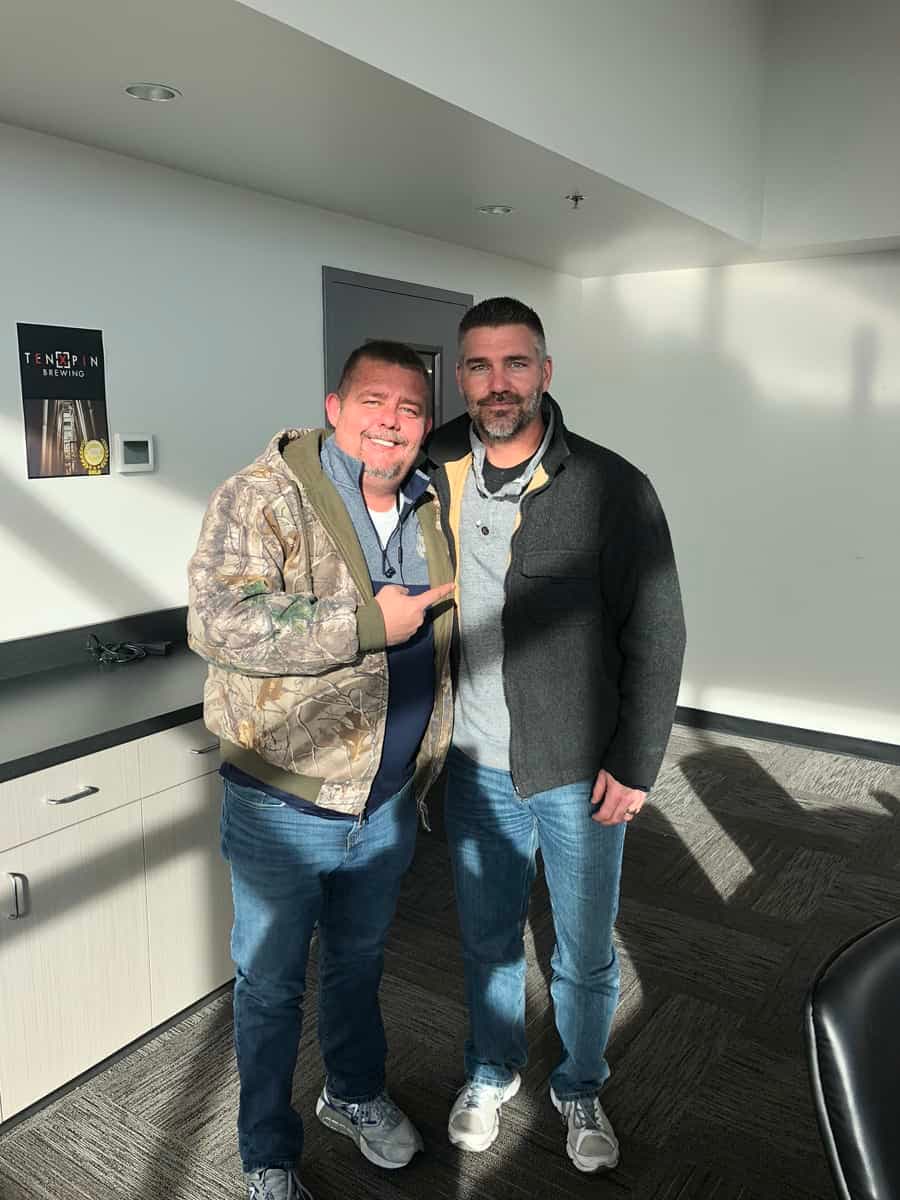 Tim Johnson with B.J. Garbe (American Baseball Player)