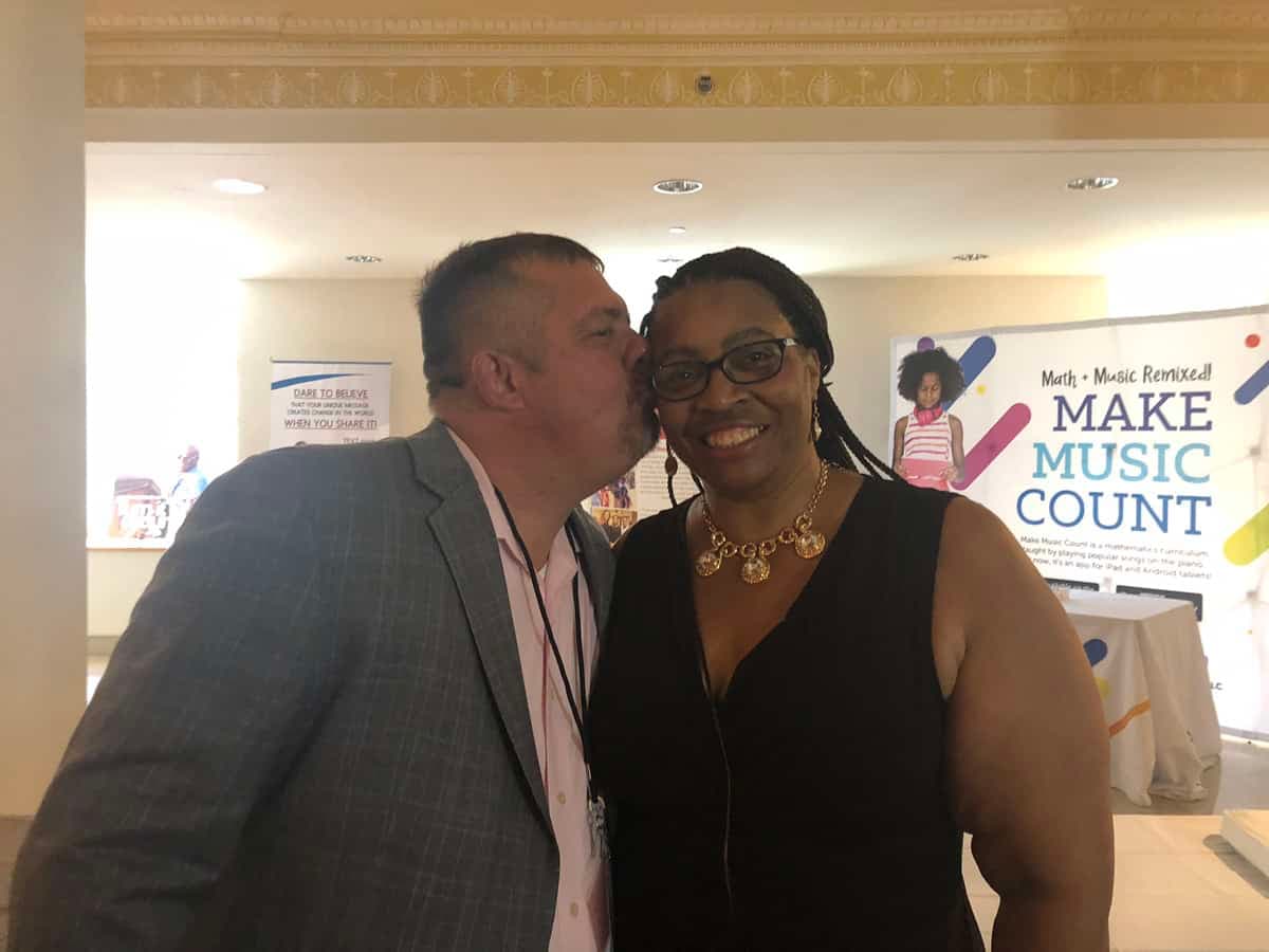 Tim Johnson with Cedella (Bob Marley's Daughter)